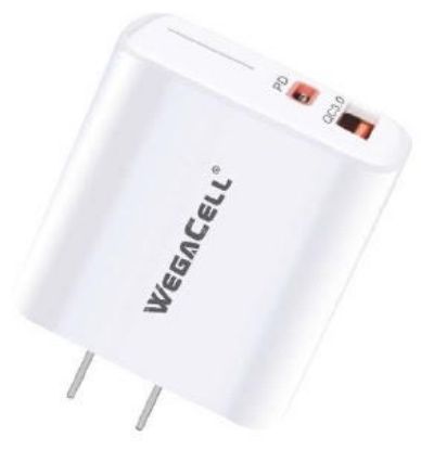 Picture of Wegacell Home Charger  Double Outlet USB AND Type C