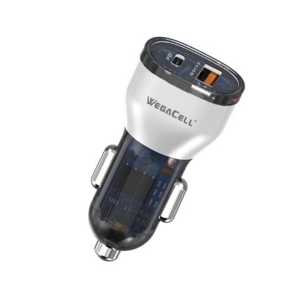 Picture of Wegacell Car Charger  Double Outlet USB AND Type C