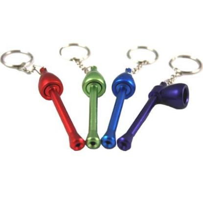 Picture of Mushroom Key Chain One Hitter Metal Pipe