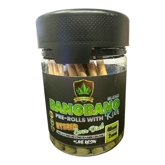 Picture of Crownzen bangbang Pre-Rolls Hybird Sour Disel 2 Gram 40CT